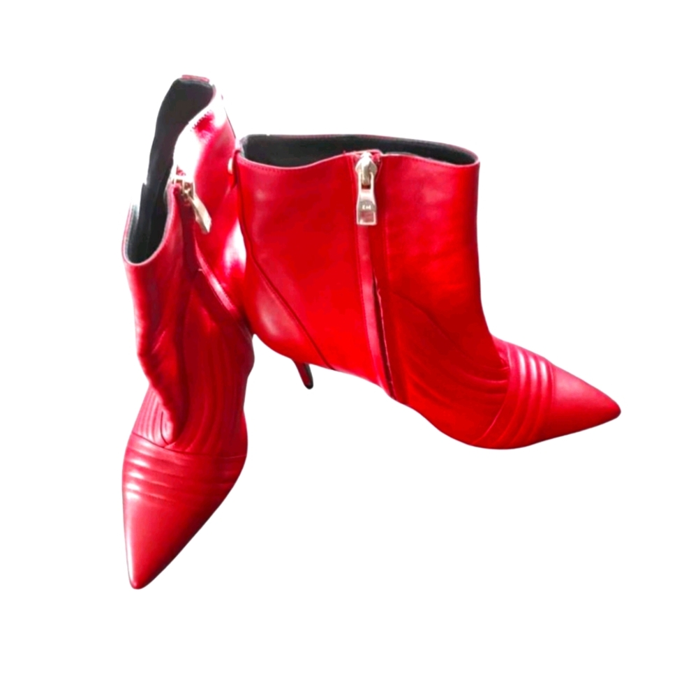 Karen Millen Leather Crimson Queen Boots